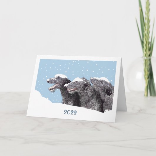 Dubbele jaarlijkse feestkaart feestdagen kaart (Voorkant)