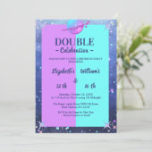 Dubbele Joint twin ruimte verjaardag Jongen Meisje Kaart (Staand voorkant)