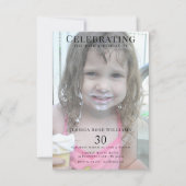 Dubbele Jonge/Oude Foto Vrouwelijke 30ste Verjaard Kaart (Voorkant)