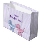 dubbele jongen en meisjespoka dots large cadeautasje (Voorkant Gekanteld)