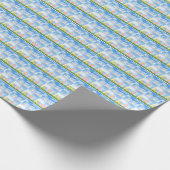 Dubbele jongens aan de lijn cadeaupapier (Hoek)