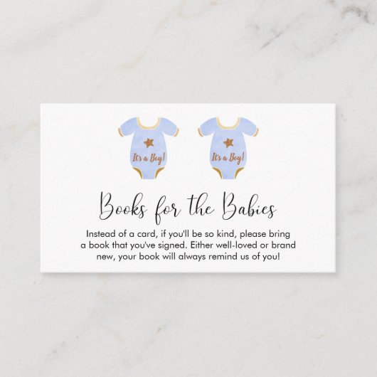 Dubbele jongens voor Baby shower Informatiekaartje (Voorkant)