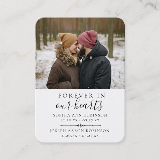 Dubbele Kaart voor het Herdenkingsgebed van de Fot Visitekaartje (Voorkant)