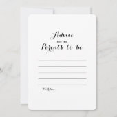 Dubbele kant 2 Baby shower spel- advies | Wie weet Kaart (Achterkant)