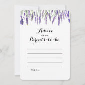 Dubbele kant 2 Baby shower spel- advies | Wie weet Kaart (Achterkant)