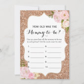 Dubbele Kant- 2 Baby Shower Spellen- Hoe Oud | Adv Kaart (Voorkant)