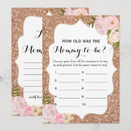 Dubbele Kant- 2 Baby Shower Spellen- Hoe Oud | Adv Kaart