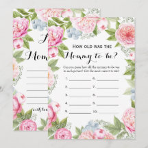 Dubbele kant- 2 Baby shower spelletjes- Hoe oud |