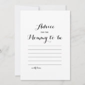 Dubbele kant- 2 Baby shower spelletjes- Hoe oud | Kaart (Achterkant)