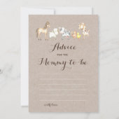 Dubbele kant- 2 Baby shower spelletjes- Hoe oud |  Kaart (Achterkant)