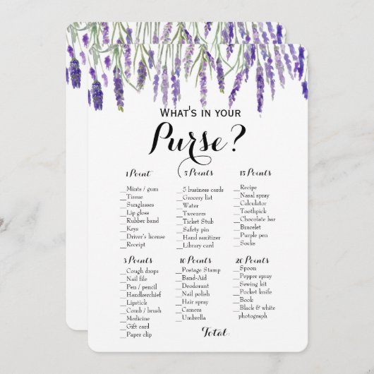 Dubbele kant - 2 Bruidsfeest Spelletjes Tas | Wens Kaart (Voorkant / Achterkant)