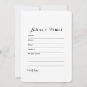 Dubbele kant - 2 Bruiloft spelletjes Tas | Wensen Kaart (Achterkant)