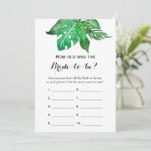 Dubbele kant - 2 Vrijgezellenfeest Game-How Old |  Kaart (Staand voorkant)