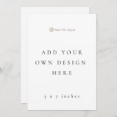 DUBBELE KANT 5x7 inch bruiloft programma / menu's (Voorkant / Achterkant)