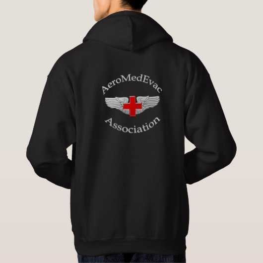Dubbele kant AMEA logo shirten met aangepaste teks Hoodie (Achterkant)