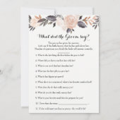 Dubbele Kant Bruidsdouche Spellen- Bruidegom Zegt| (Achterkant)