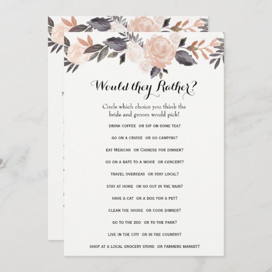 Dubbele Kant Bruidsdouche Spellen- Bruidegom Zegt| (Voorkant / Achterkant)