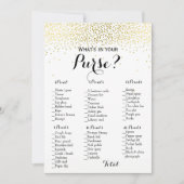 Dubbele Kant Gouden Confetti Baby Bruiloft Spellen Kaart (Voorkant)