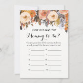 Dubbele kant Herfst Baby shower Spelletjes Kaart (Voorkant)