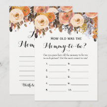 Dubbele kant Herfst Baby shower Spelletjes