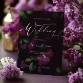 Dubbele kant Moody Paarse Bloom Details QR Kaart