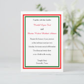Dubbele Kerst Trim - 3x5 Trouw Uitnodiging (Staand voorkant)
