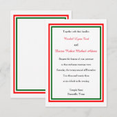 Dubbele Kerst Trim - 3x5 Trouw Uitnodiging (Voorkant / Achterkant)