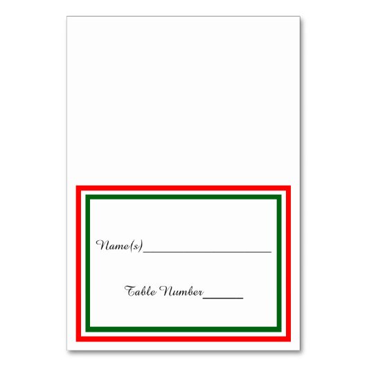 Dubbele Kerst Trim - Escortkaart Kaart (Voorkant)