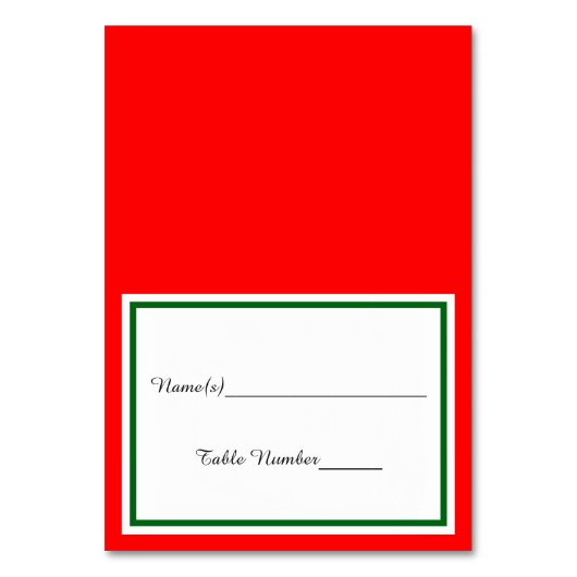 Dubbele Kerst Trim - Escortkaart Kaart (Voorkant)