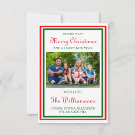 Dubbele Kerst Trim Foto - 3x5 Kerst Kaart