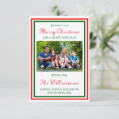 Dubbele Kerst Trim Foto - 3x5 Kerst Kaart (Staand voorkant)