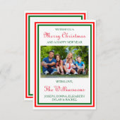 Dubbele Kerst Trim Foto - 3x5 Kerst Kaart (Voorkant / Achterkant)