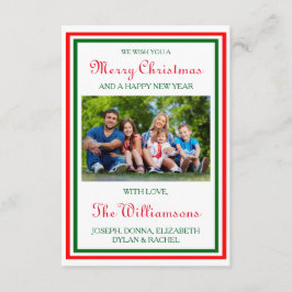 Dubbele Kerst Trim Foto - 3x5 Kerst Kaart