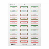 Dubbele Kerst Trim - Retouradreslabel Etiket (Full Sheet)