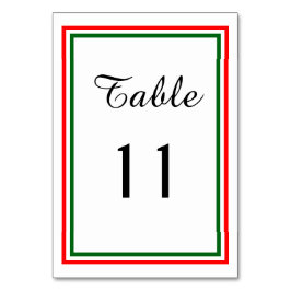 Dubbele Kerst Trim - Tafelkaart Kaart