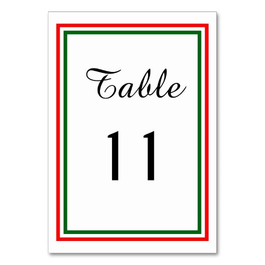 Dubbele Kerst Trim - Tafelkaart Kaart (Voorkant)
