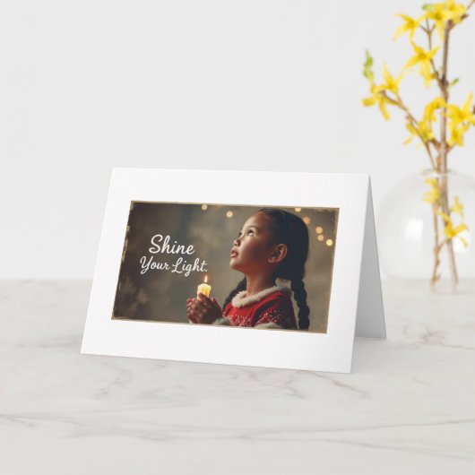 Dubbele kerst wenskaart kaart (Gele Bloem)