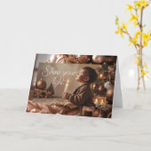 Dubbele kerst wenskaart kaart (Gele Bloem)