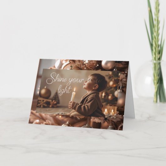 Dubbele kerst wenskaart kaart (Voorkant)