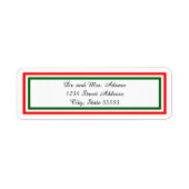 Dubbele kerstsierstrip - Retouradreslabel Etiket (Voorkant)