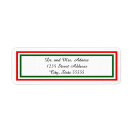 Dubbele kerstsierstrip - Retouradreslabel Etiket