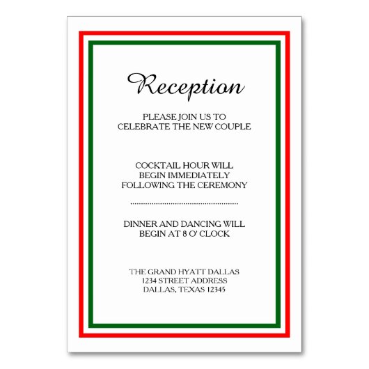 Dubbele kersttrim - Ontvangkaart Kaart (Voorkant)