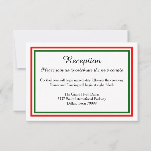 Dubbele Kersttrim-Receptie Uitnodiging (Voorkant)