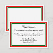 Dubbele Kersttrim-Receptie Uitnodiging (Voorkant / Achterkant)
