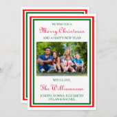 Dubbele kerstversiering foto - 5x7 kerst Kaart (Voorkant / Achterkant)