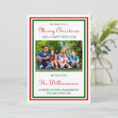 Dubbele kerstversiering foto - 5x7 kerst Kaart (Staand voorkant)