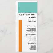 Dubbele Klassieke Block Color, Restaurant Slimline Menu (Voorkant)