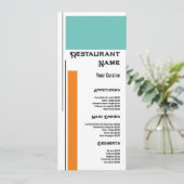 Dubbele Klassieke Block Color, Restaurant Slimline Menu (Staand voorkant)