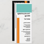 Dubbele Klassieke Block Color, Restaurant Slimline Menu (Voorkant / Achterkant)