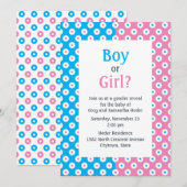 Dubbele Kleur Jongen of Meisje Polka-Dot Geslacht  Kaart (Voorkant / Achterkant)